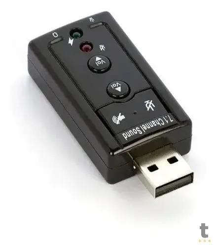 Placa De Som Usb 2.0 7.1 Channel Sound P2 Knup - HB-T64 Truedata