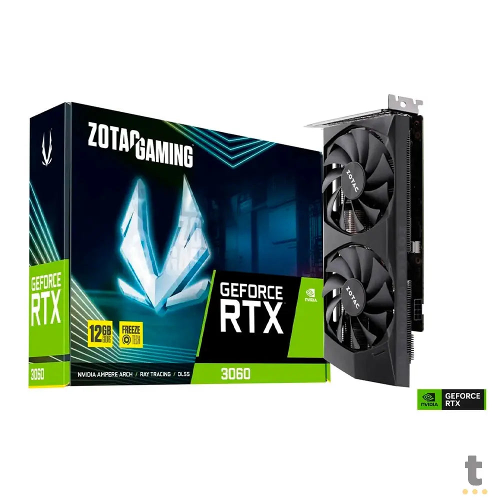 Placa De Video 12Gb RTX 3060 Gddr6 Zotac Nvidia Geforce 192bit 1777mhz 3x Displayport Hdmi - ZT-A30600P-10M Truedata
