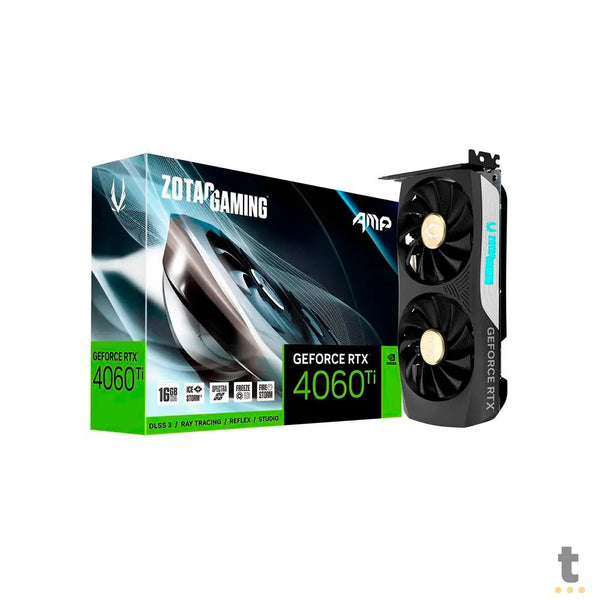 Placa De Video 16Gb RTX 4060Ti Gddr6 Zotac Nvidia Geforce 128bit 2595mhz 3x Displayport 1x Hdmi - ZT-D40620F-10M