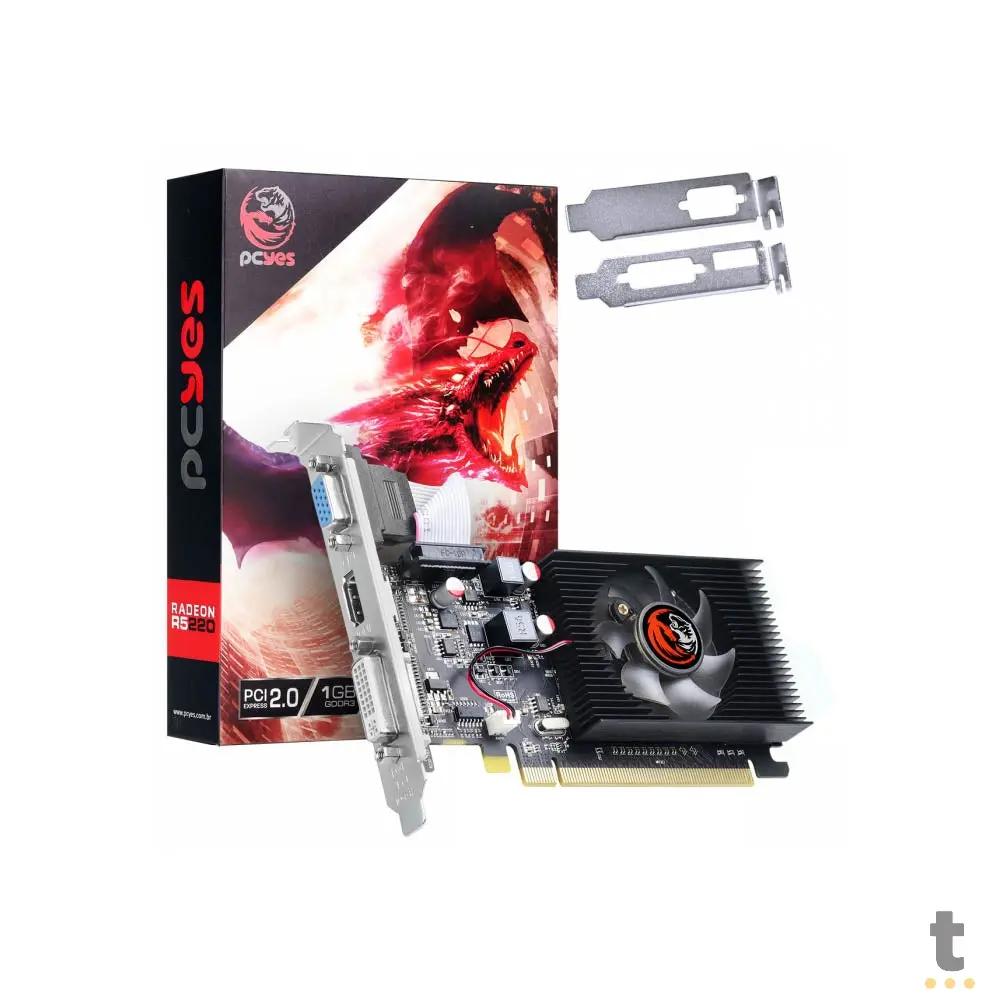 Placa De Video 1gb R5 220 Ddr3 AMD Radeon Pcyes 64bits Low Profile Hdmi Dvi Vga - PJ220R364 Truedata