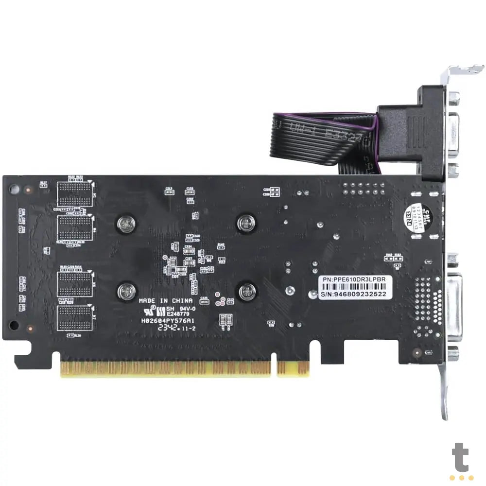 Placa De Video 2Gb GT 610 Gddr3 PcYes Project Edge Nvidia Geforce 64bits Low Profile Hdmi Dvi Vga - PPE610DR3LPBR Truedata