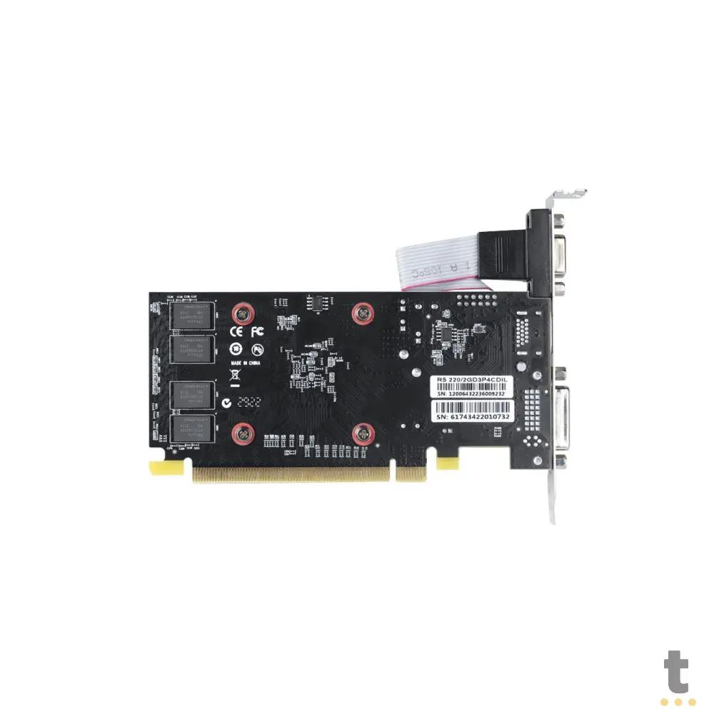 Placa De Video 2gb R5220 Ddr3 AMD Radeon Pcyes 64bits Low Profile Hdmi Dvi Vga - PVR52202GBR364 Truedata