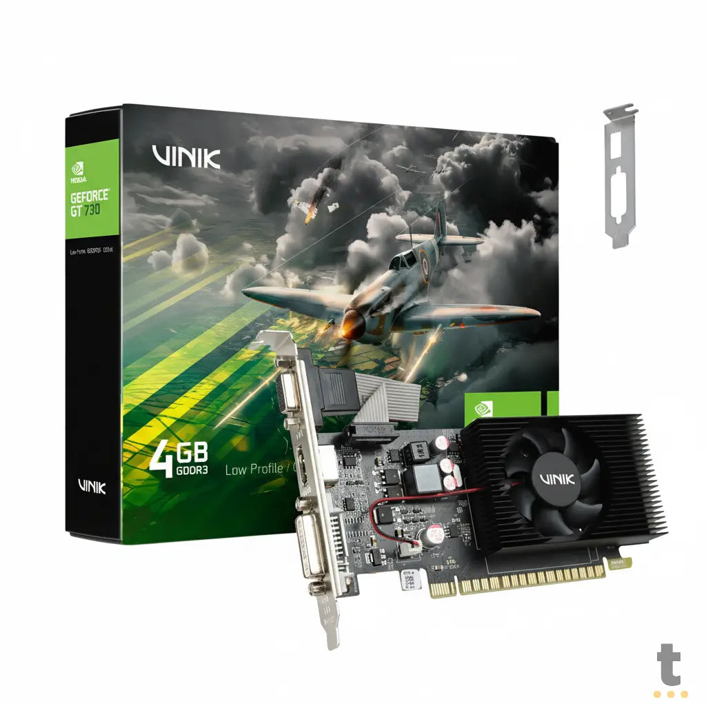 Placa De Video 4Gb GT 730 Gddr3 Vinik Low Profile Nvidia Geforce 128 Bits Hdmi Dvi Vga - GPUK7304GBLP0H2 Truedata