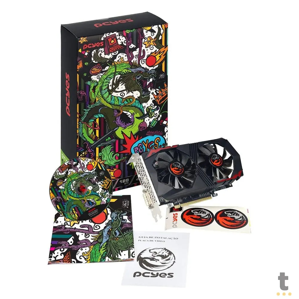 Placa De Video 4Gb GTX 1050 Ti Gddr5 Pcyes Nvidia Geforce Dual Fan 128bits DisplayPort Hdmi Dvi - PVGTX1050TI4GBR5128 Truedata