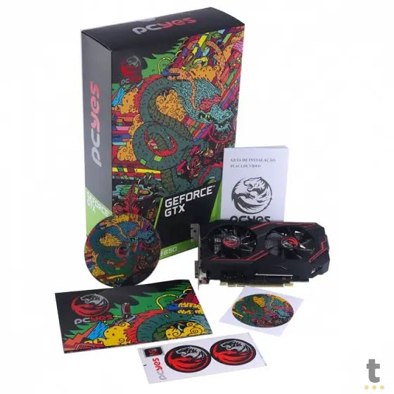 Placa De Video 4Gb GTX 1650 Gddr6 Pcyes Nvidia Geforce Dual Fan 128bits Displayport Hdmi Dvi Graffiti Series - PA1650412 Truedata