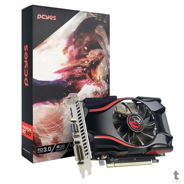 Placa De Video 4Gb R7 240 Gddr5 Pcyes AMD Radeon 128bits Hdmi Dvi Vga - PVR2404GBR5128