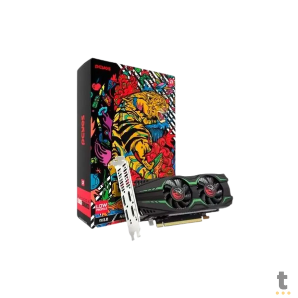 Placa De Video 4Gb RX 570 Gddr5 AMD Radeon PCYes Graffiti Series 128bits Dual Fan 4x Hdmi Low Profile - PVRX570LP4GBDF