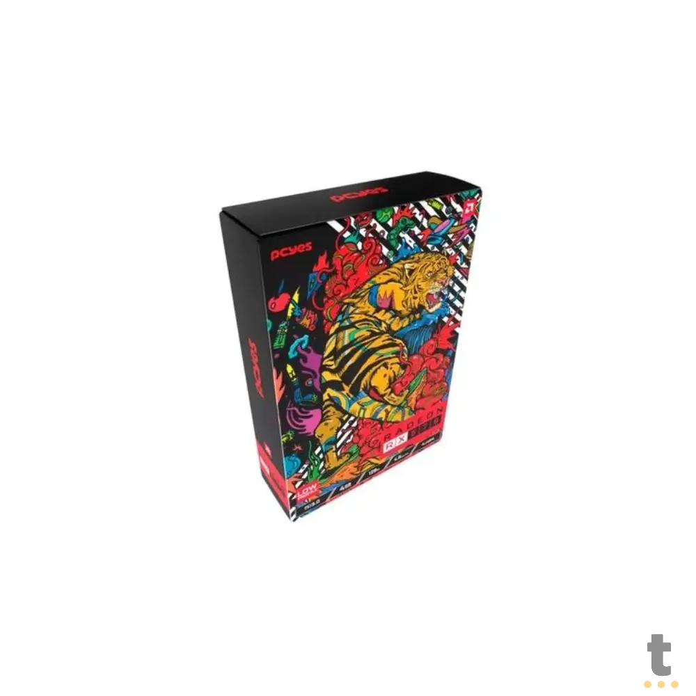 Placa De Video 4Gb RX 570 Gddr5 AMD Radeon PCYes Graffiti Series 128bits Dual Fan 4x Hdmi Low Profile - PVRX570LP4GBDF Truedata