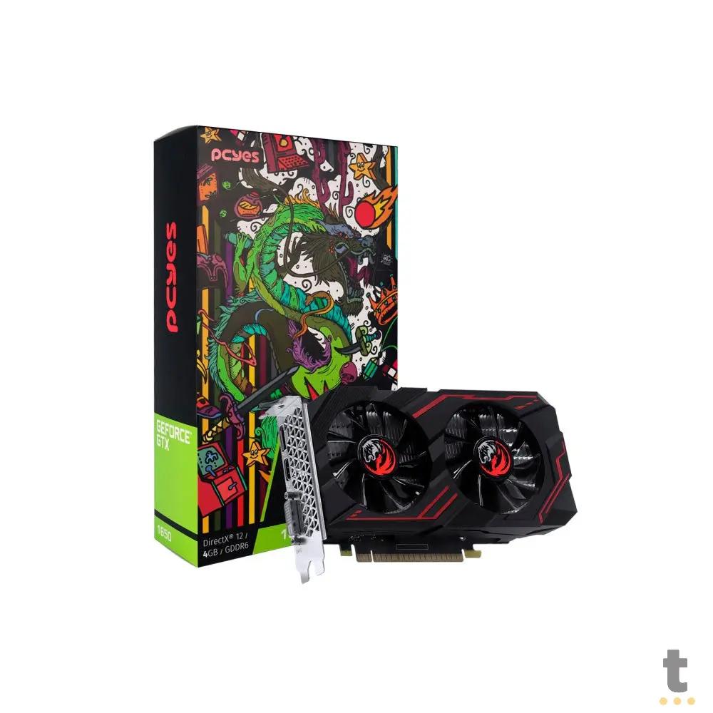 Placa De Video 4gb Gddr6 PcYes Gtx1650 Nvidia Geforce 128bits Dual Fan DisplayPort Hdmi Dvi - PVGTX16504GBR6128 Truedata