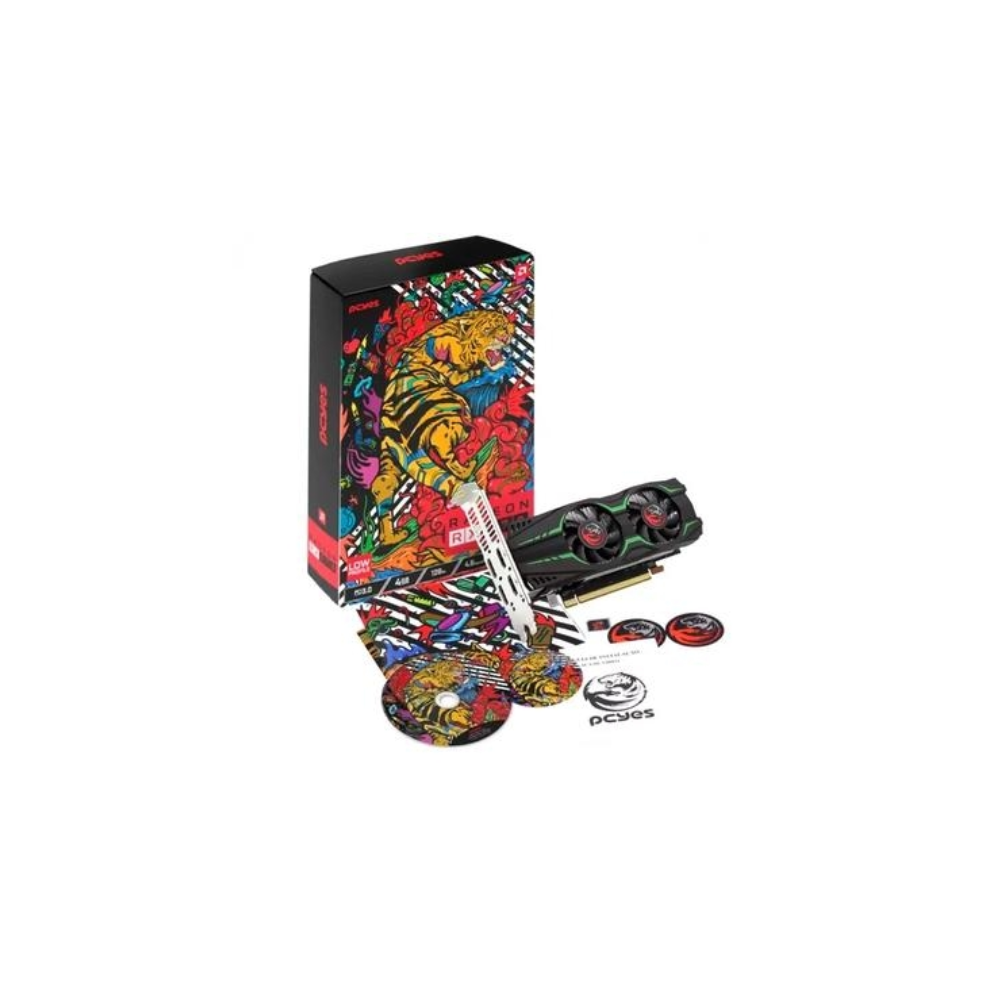 Placa De Video 4gb RX 570 Gddr5 AMD Radeon PCYes Graffiti Series 128bits Dual Fan 4x Hdmi Low Profile - PVRX570LP4GBDF Truedata