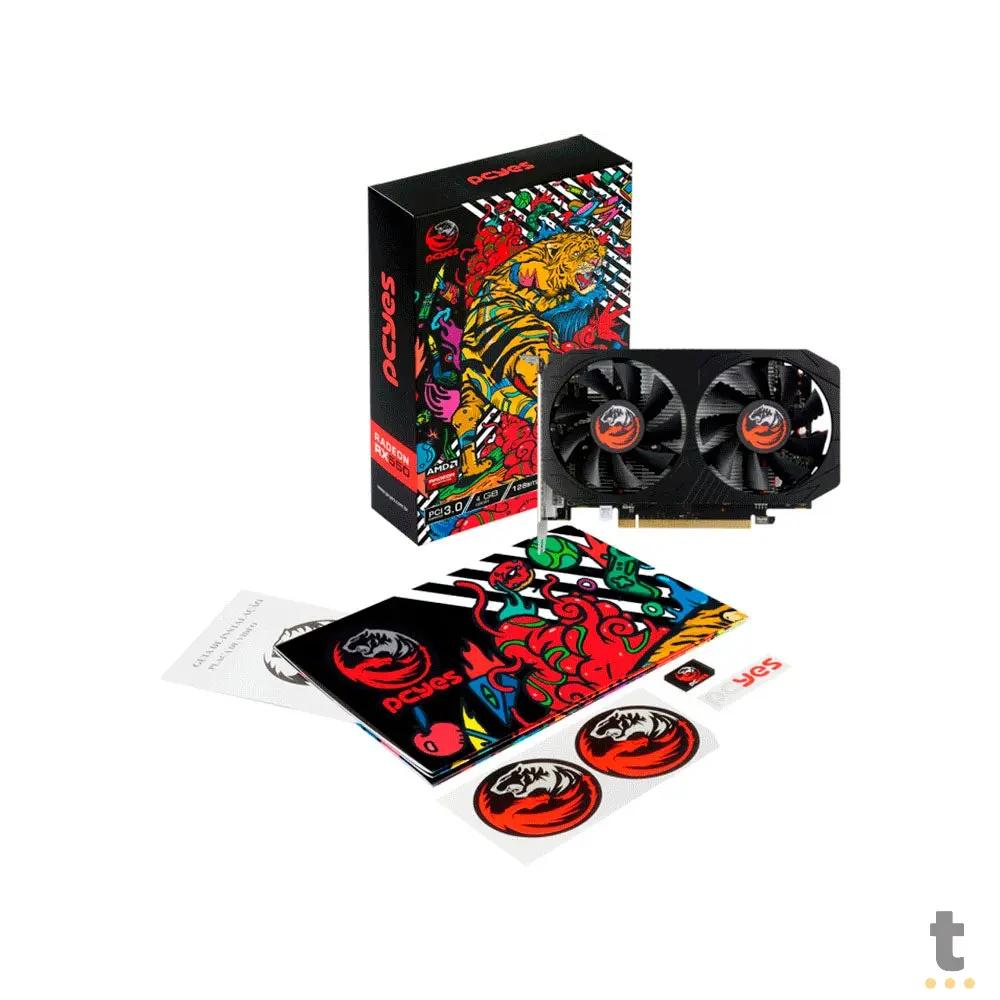 Placa De Video 4gb RX550 Gddr5 AMD Radeon PCYes 128bits Dual Fan Hdmi DisplayPort Dvi - PJRX5504GGR5DF Truedata