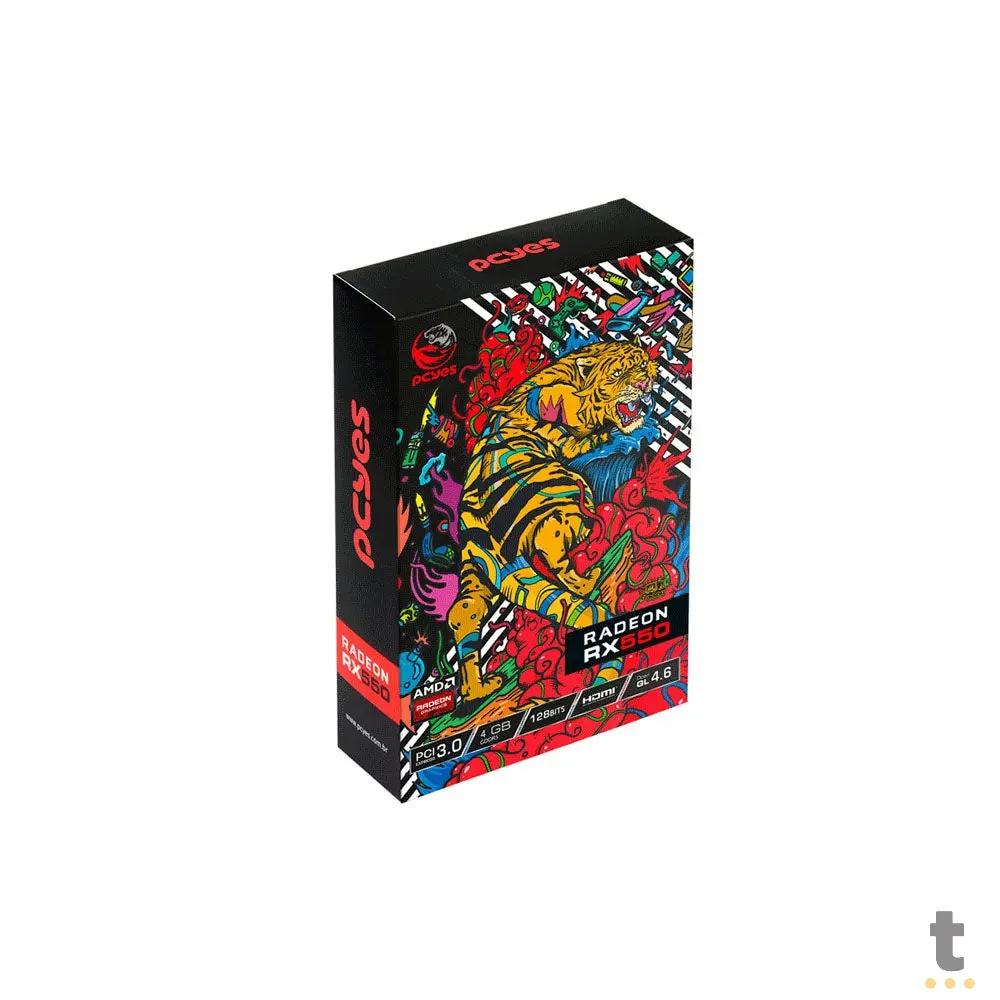 Placa De Video 4gb RX550 Gddr5 AMD Radeon PCYes 128bits Dual Fan Hdmi DisplayPort Dvi - PJRX5504GGR5DF Truedata