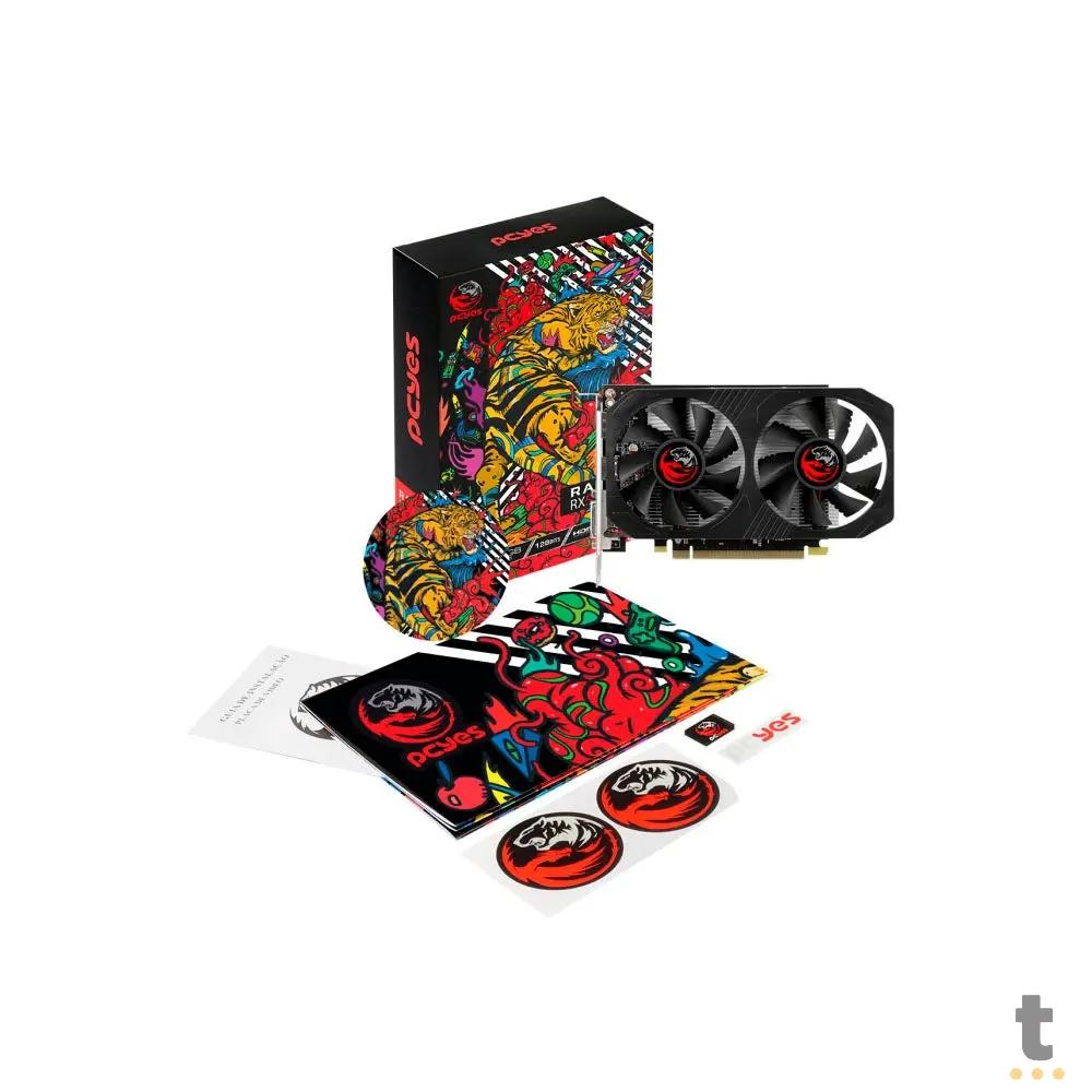 Placa De Video 4gb RX550 Gddr5 AMD Radeon PCYes 128bits Dual Fan Hdmi DisplayPort Dvi - PJRX550DR5128B Truedata