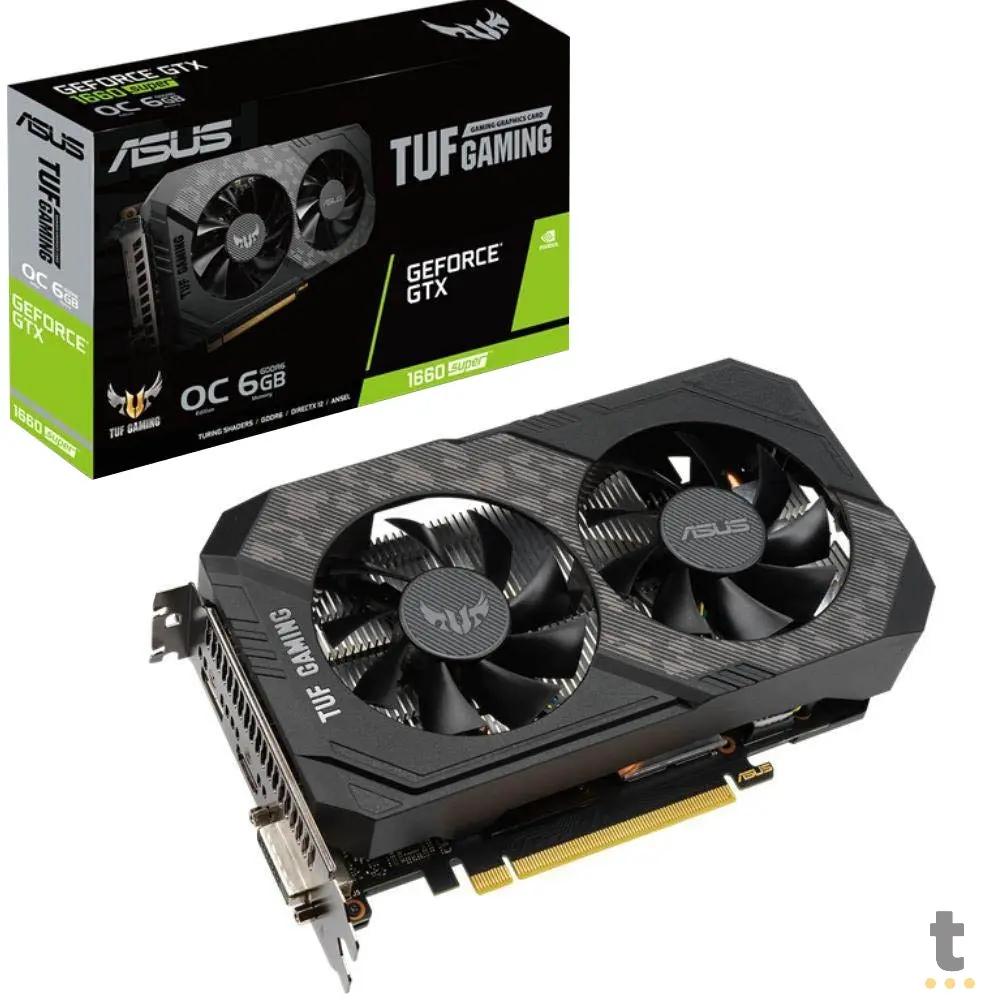 Placa De Video 6gb Gtx1660 Super Gddr6 Asus Nvidia Geforce TUF Gaming OC Edition DVI HDMI DisplayPort Truedata