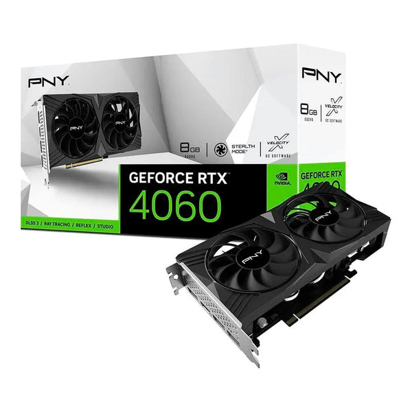 Placa De Video 8gb Rtx4060 Gddr6 Nvidia GeForce PNY Verto 128bits 2460mhz 3x Displayport 1x Hdmi - VCG40608DFXPB1
