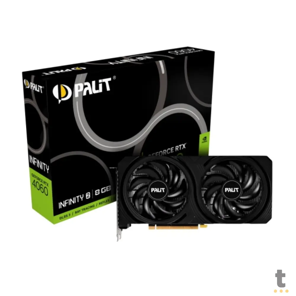 Placa De Video 8gb Rtx4060 Gddr6 Palit Infinity 2 GeForce 128Bits 2460Mhz 3x Displayport 1x Hdmi - NE64060019P1-1070L Truedata