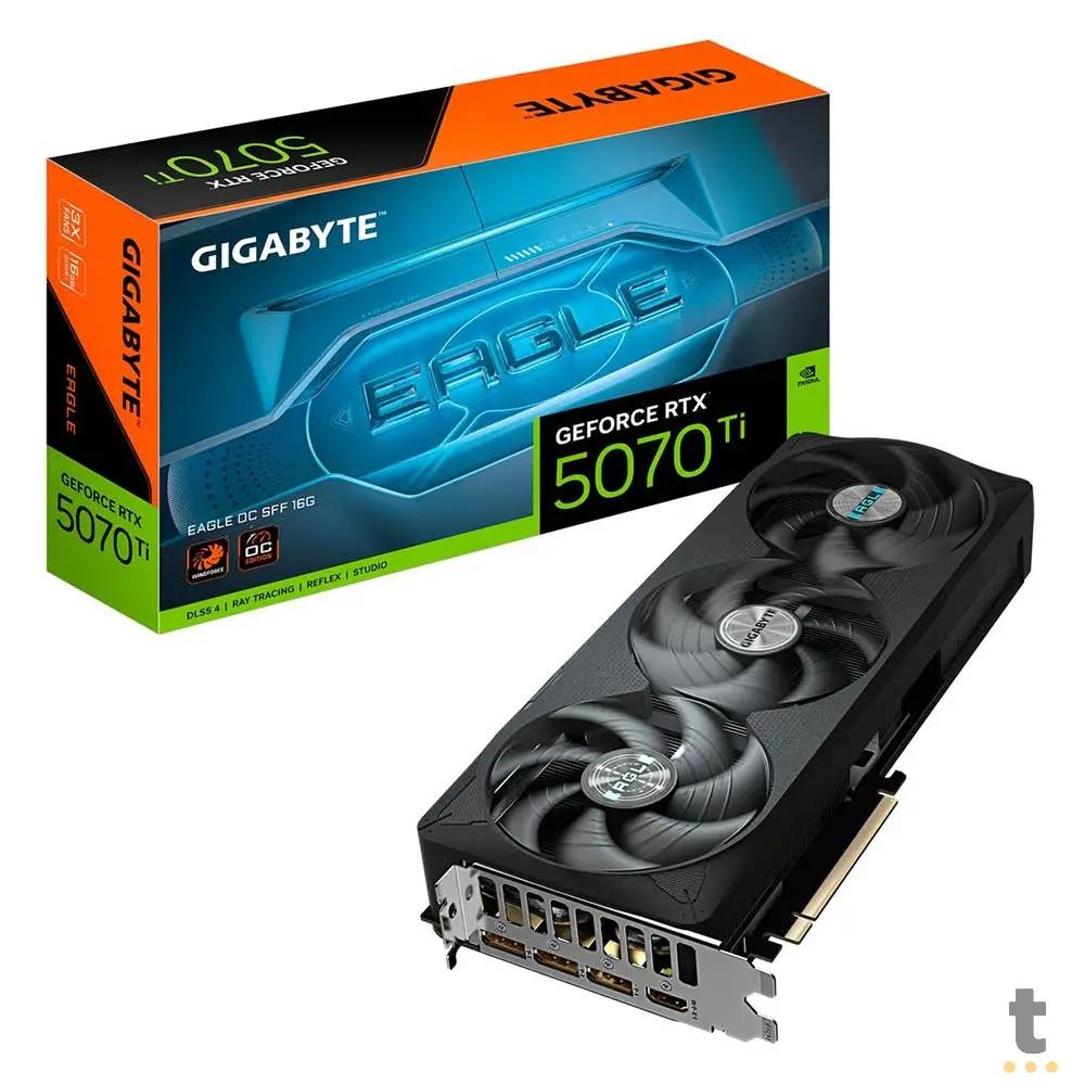 Placa De Video Gigabyte Nvidia Geforce RTX 5070 Ti 16gb GDDR7 256bits 3x Displayport 1x Hdmi - GV-N507TE Truedata