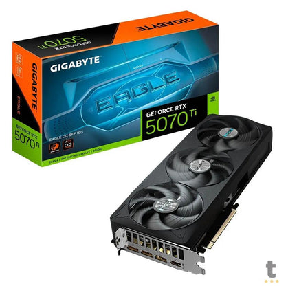 Placa De Video Gigabyte Nvidia Geforce RTX 5070 Ti 16gb GDDR7 256bits 3x Displayport 1x Hdmi - GV-N507TE Truedata