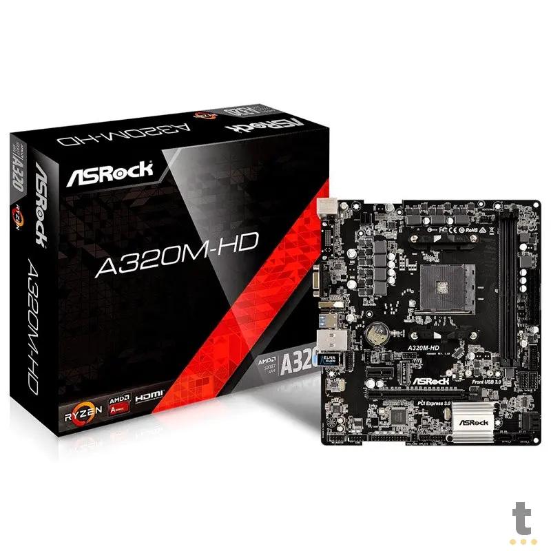 Placa Mae AMD ASRock A320M-HD DDR4 Socket AM4 Truedata