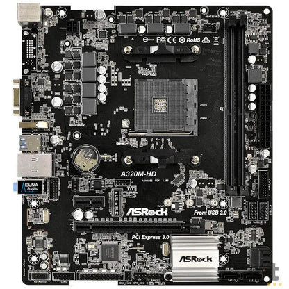 Placa Mae AMD ASRock A320M-HD DDR4 Socket AM4 Truedata