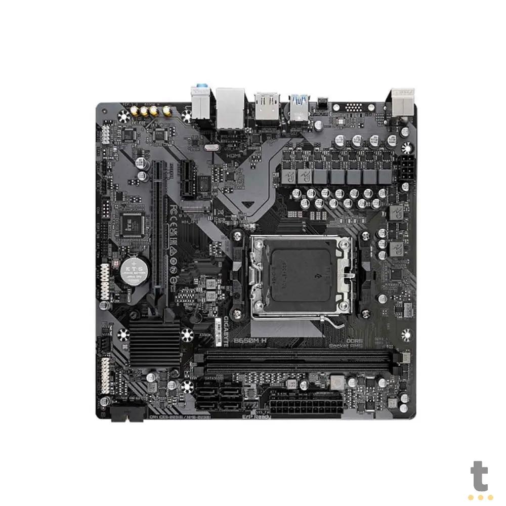 Placa Mae AMD Gigabyte B650M H 1.2 DDR5 Socket AMD AM5 Ryzen Displayport Hdmi Usb 3.2 - B650M H 1.2 Truedata