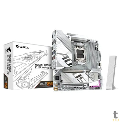 Placa Mae AMD Gigabyte B850M Aorus Eagle Wifi 6E Ice DDR5 AMD AM5 Displayport Hdmi Usb 3.2 Branca - B850M  Ice