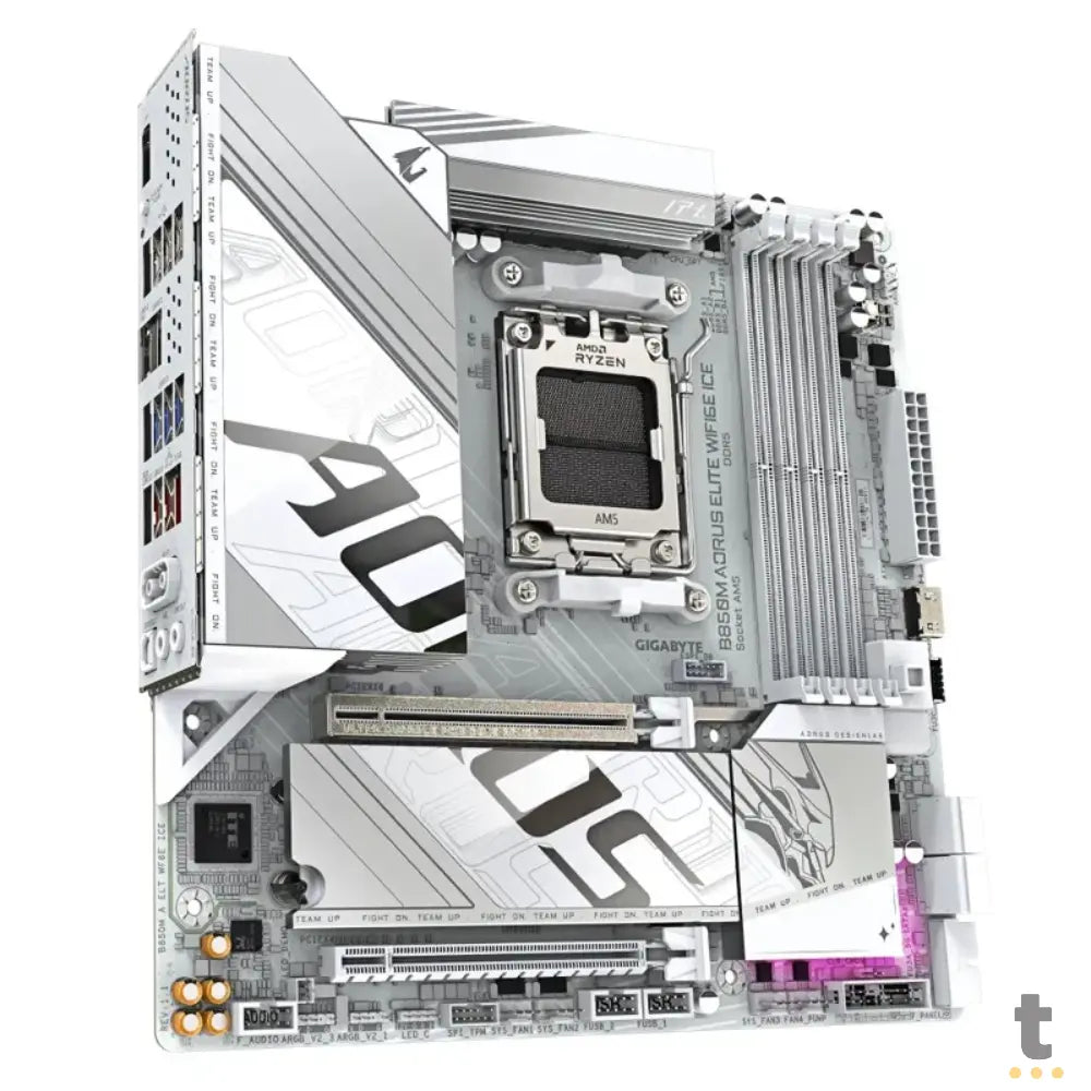 Placa Mae AMD Gigabyte B850M Aorus Eagle Wifi 6E Ice DDR5 AMD AM5 Displayport Hdmi Usb 3.2 Branca - B850M  Ice Truedata