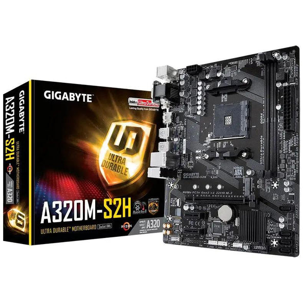 Placa Mae AMD Gigabyte GA-A320M-S2H DDR4 Socket AM4