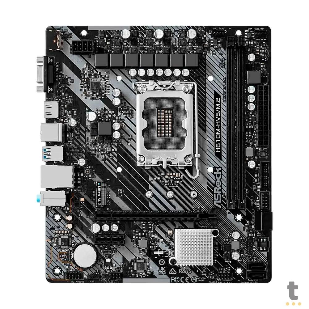 Placa Mae ASRock H610M-HVS Lga 1700 Ddr4 Hdmi USB 3.2 M.2 (12a e 13a Geração) Truedata