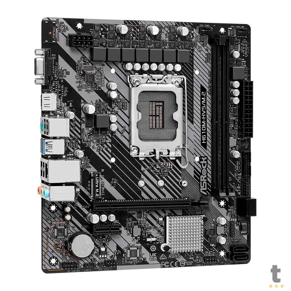 Placa Mae ASRock H610M-HVS Lga 1700 Ddr4 Hdmi USB 3.2 M.2 (12a e 13a Geração) Truedata