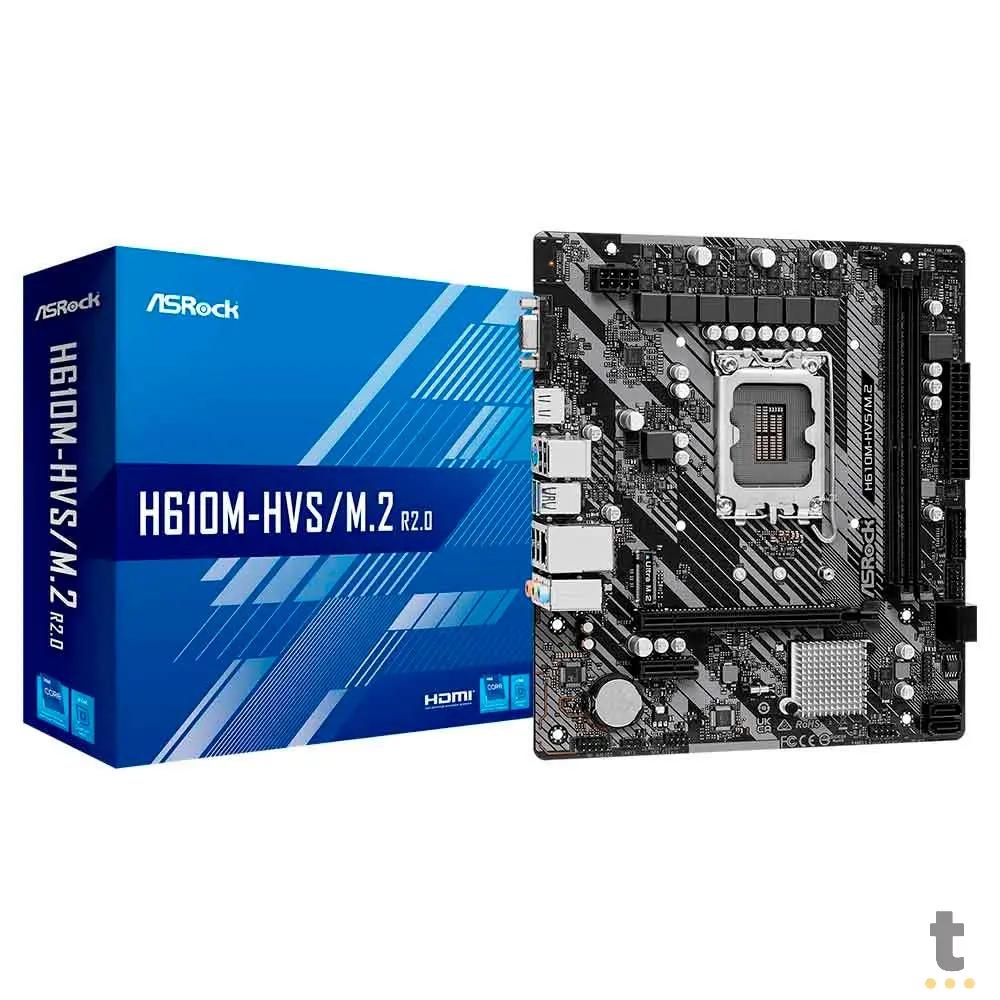 Placa Mae ASRock H610M-HVS Lga 1700 Ddr4 Hdmi USB 3.2 M.2 (12a e 13a Geração) Truedata
