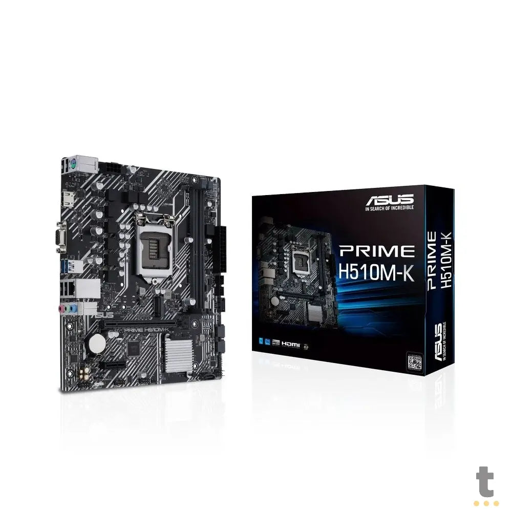 Placa Mae Asus Prime H510M-K Intel Lga 1200 Ddr4 3200Mhz Hdmi D-Sub Usb M.2 (10a e 11a Geração) Truedata