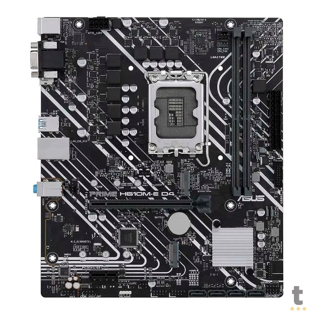 Placa Mae Asus Prime H610M-E D4 Intel Lga 1700 Ddr4 Hdmi USB 3.2 Displayport M.2 (12a Geração) Truedata