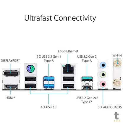 Placa Mae Asus Prime Z790-P Atx Intel Lga 1700 DDR5 Hdmi Displayport M.2 NVME USB-C (12a, 13a e 14a Geração) - PRIME Z79 Truedata
