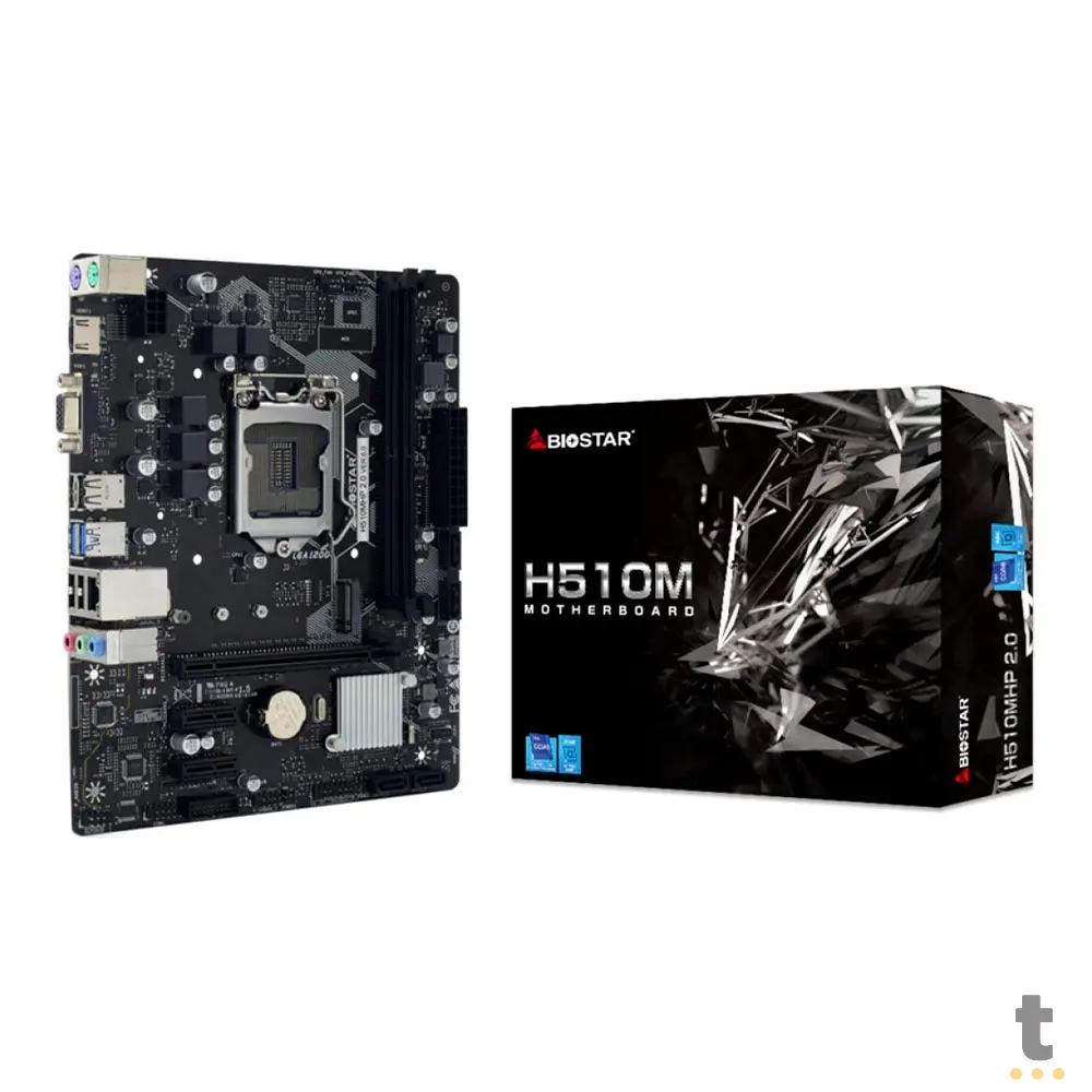 Placa Mae Biostar H510 Intel Lga 1200 Ddr4 Hdmi M.2 Usb 3.2 (10a e 11a Geração) - H510MHP 2.0 Truedata