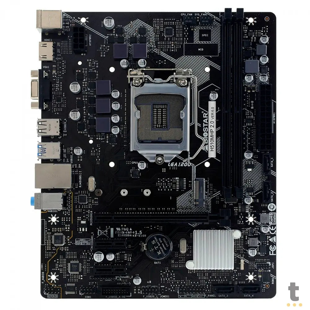 Placa Mae Biostar H510 Intel Lga 1200 Ddr4 Hdmi M.2 Usb 3.2 (10a e 11a Geração) - H510MHP 2.0 Truedata