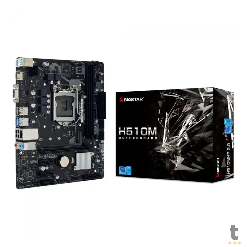 Placa Mae Biostar H510 Intel Lga 1200 Ddr4 Hdmi M.2 Usb 3.2 (10a e 11a Geração) - H510MHP 2.0 Truedata