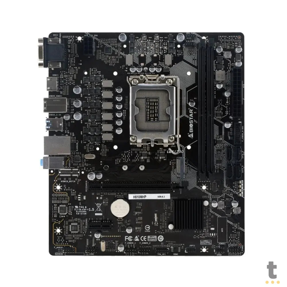 Placa Mae Biostar H610MHP 2.0 Lga 1700 Ddr4 Hdmi USB 3.2 M.2 (12a a 14a Geração) - IH615MDS Truedata