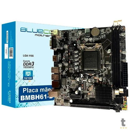 Placa Mae Bluecase Bmbh61-D Ddr3 16gb Vga Hdmi 10/100/1000 Socket 1155 Bulk Truedata