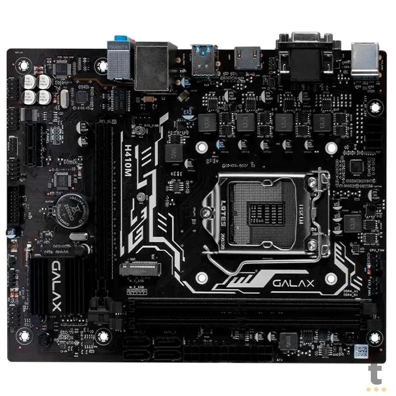Placa Mae Galax H410M Plus Lga 1200 Ddr4 2666Mhz Hdmi M.2 (10a Geração) - IH410MAGCHY1CW Truedata