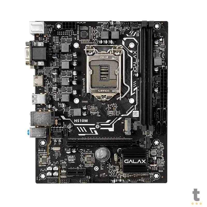 Placa Mae Galax H510M Matx Lga 1200 Ddr4 2666Mhz Hdmi Vga M.2 (10a e 11a Geração) - IH510MAGCGY1CW Truedata