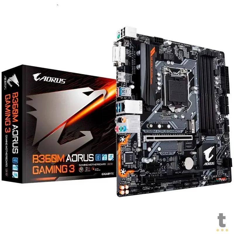 Placa Mae Gigabyte B360m Lga 1151 M-Atx Ddr4 2666mhz Hdmi M2. Usb 3.1 Aorus Gaming (8 E 9 Geração) Truedata