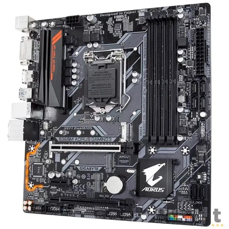 Placa Mae Gigabyte B360m Lga 1151 M-Atx Ddr4 2666mhz Hdmi M2. Usb 3.1 Aorus Gaming (8 E 9 Geração) Truedata