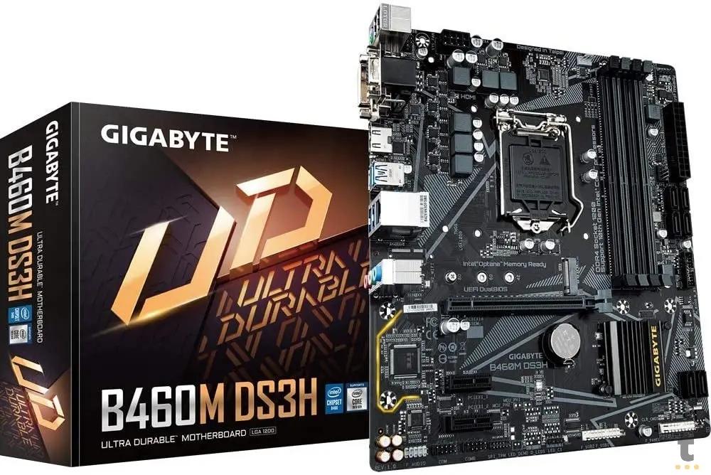 Placa Mae Gigabyte B460M Lga 1200 DS3H Ddr4 2933mhz Hdmi M2. Usb 3.1 Ultra Durable (10a Geração) Truedata