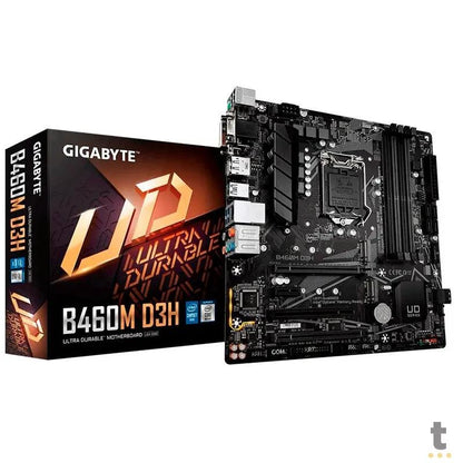 Placa Mae Gigabyte B460M Lga 1200 Dh3 Ddr4 2933mhz Hdmi M2. Usb 3.1 Ultra Durable (10a Geração) Truedata