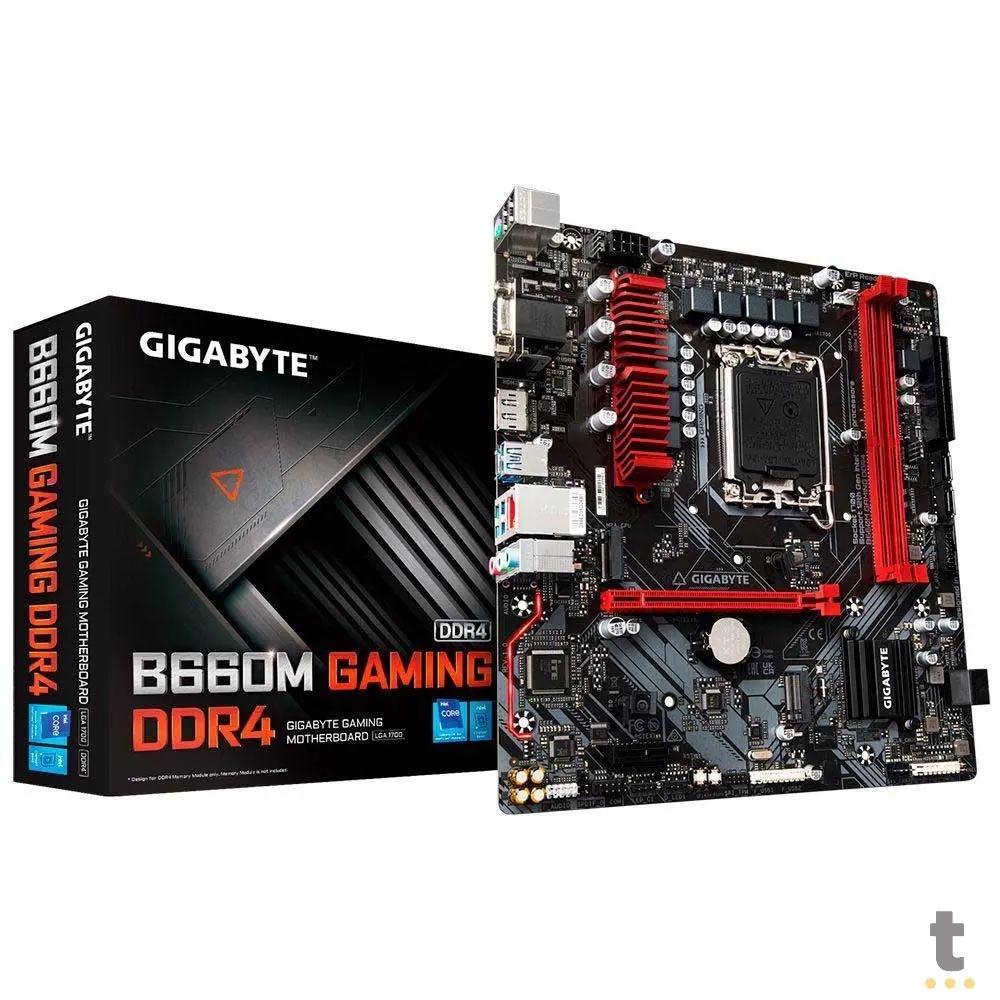Placa Mae Gigabyte B660M Matx Lga 1700 Ddr4 Hdmi Displayport D-Sub M.2 NVME (12a Geração) Truedata