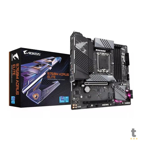 Placa Mae Gigabyte B760M Aorus Elite Lga 1700 Ddr5 2933mhz Hdmi M.2 DP Usb-C (12a e 13a Geração)