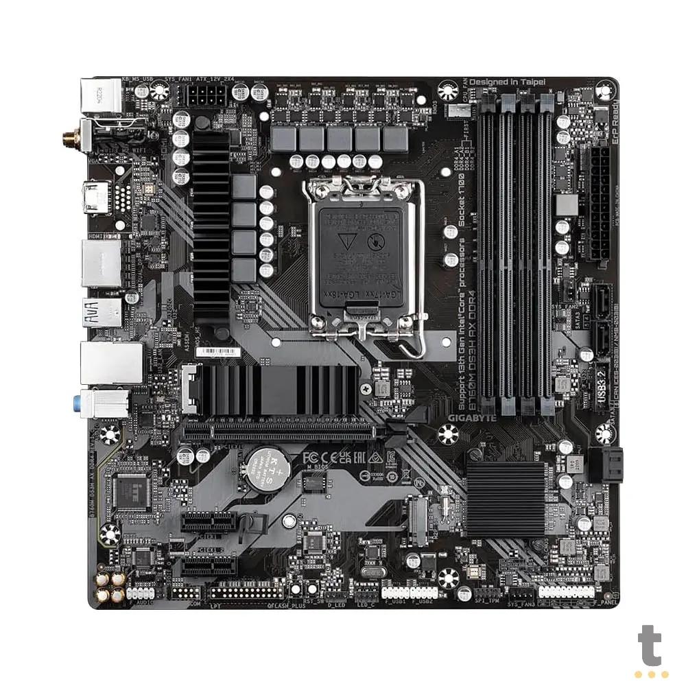 Placa Mae Gigabyte B760M DS3H AX Intel Lga 1700 Ddr4 Hdmi DP Usb-C (12a, 13a e 14a Geração) - B760M DS3H AX DDR4 Truedata