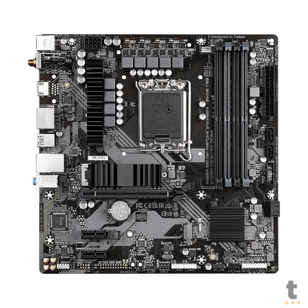Placa Mae Gigabyte B760M DS3H AX Intel Lga 1700 Ddr4 Hdmi DP Usb-C (12a, 13a e 14a Geração) - B760M DS3H AX DDR4 Truedata