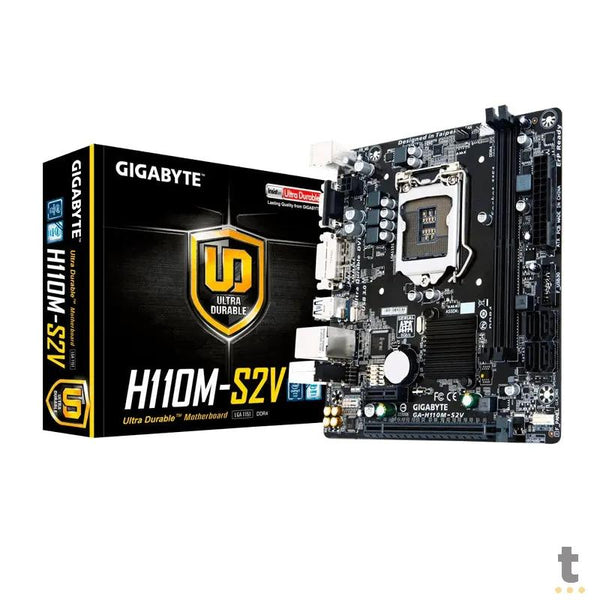 Placa Mae Gigabyte Ga-H110m-S2v Ddr4 Gigabite Pci Pci-E Lga 1151